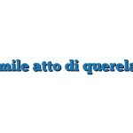 Fac Simile atto di querela Word