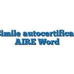 Fac Simile autocertificazione AIRE Word