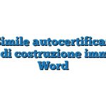 Fac Simile autocertificazione anno di costruzione immobile Word