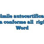 Fac Simile autocertificazione copia conforme all’originale Word