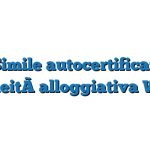 Fac Simile autocertificazione idoneità alloggiativa Word