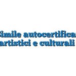 Fac Simile autocertificazione titoli artistici e culturali Word