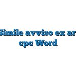 Fac Simile avviso ex art 609 cpc Word