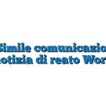 Fac Simile comunicazione di notizia di reato Word