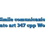 Fac Simile comunicazione di reato art 347 cpp Word