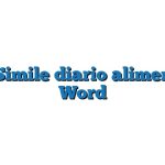 Fac Simile diario alimentare Word