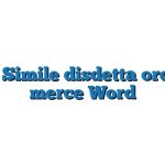 Fac Simile disdetta ordine merce Word