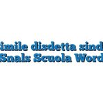 Fac Simile disdetta sindacato Snals Scuola Word