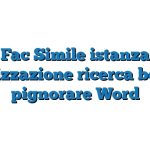 Fac Simile istanza autorizzazione ricerca beni da pignorare Word