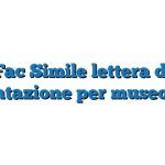 Fac Simile lettera di presentazione per museo Word