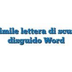 Fac Simile lettera di scuse per disguido Word