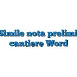 Fac Simile nota preliminare cantiere Word