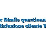 Fac Simile questionario soddisfazione cliente Word