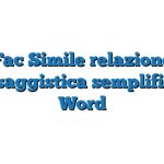 Fac Simile relazione paesaggistica semplificata Word