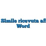 Fac Simile ricevuta affitto Word