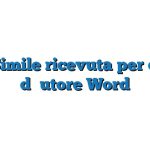 Fac Simile ricevuta per diritti d’autore Word