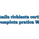 Fac Simile richiesta certificato di compiuta pratica Word