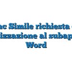 Fac Simile richiesta di autorizzazione al subappalto Word