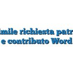 Fac Simile richiesta patrocinio e contributo Word