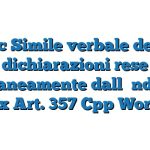 Fac Simile verbale delle dichiarazioni rese spontaneamente dall’indagato ex Art. 357 Cpp Word