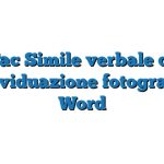 Fac Simile verbale di individuazione fotografica Word