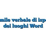 Fac Simile verbale di ispezione dei luoghi Word