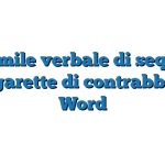 Fac Simile verbale di sequestro di sigarette di contrabbando Word