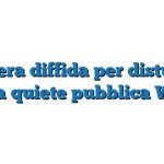 Lettera diffida per disturbo della quiete pubblica Word