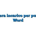 Lettera incarico per pulizie Word