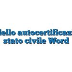 Modello autocertificazione stato civile Word