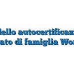 Modello autocertificazione stato di famiglia Word