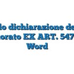 Modello dichiarazione del terzo pignorato EX ART. 547 CPC Word