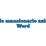 Modello mansionario aziendale Word