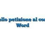 Modello petizione al comune Word