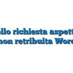 Modello richiesta aspettativa non retribuita Word