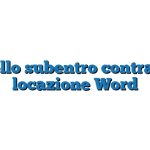 Modello subentro contratto di locazione Word