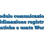 Modulo comunicazione autovidimazione registro cose antiche e usate Word