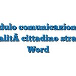 Modulo comunicazione di ospitalità cittadino straniero Word