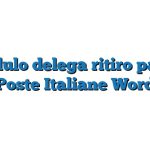 Modulo delega ritiro pacco Poste Italiane Word