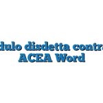 Modulo disdetta contratto ACEA Word