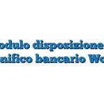 Modulo disposizione di bonifico bancario Word