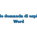 Modulo domanda di ospitalità Word