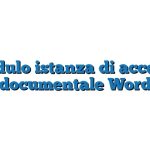 Modulo istanza di accesso documentale Word