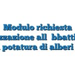 Modulo richiesta autorizzazione all’abbattimento o alla potatura di alberi Word