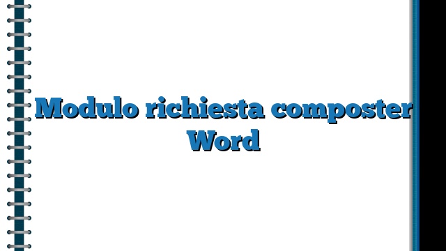 Modulo richiesta composter Word