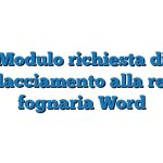 Modulo richiesta di allacciamento alla rete fognaria Word