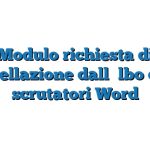 Modulo richiesta di cancellazione dall’albo degli scrutatori Word