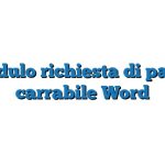 Modulo richiesta di passo carrabile Word