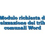 Modulo richiesta di rateizzazione dei tributi comunali Word