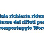 Modulo richiesta riduzione tassa dei rifiuti per compostaggio Word